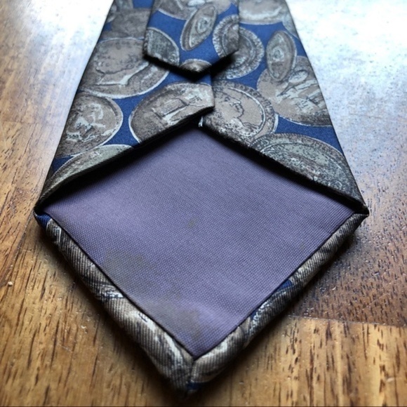 Guy Laroche Classic “Coins” Silk Tie - Picture 4 of 5